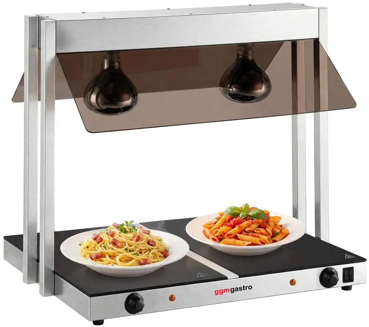 Incalzitor pentru preparate cu lampe calde GGM Gastro WHPWJ756 (Inox/Black)