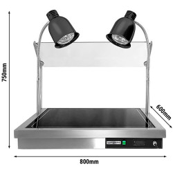 Incalzitor pentru preparate cu lampe calde GGM Gastro WPE2 (Inox/Black) Thumb