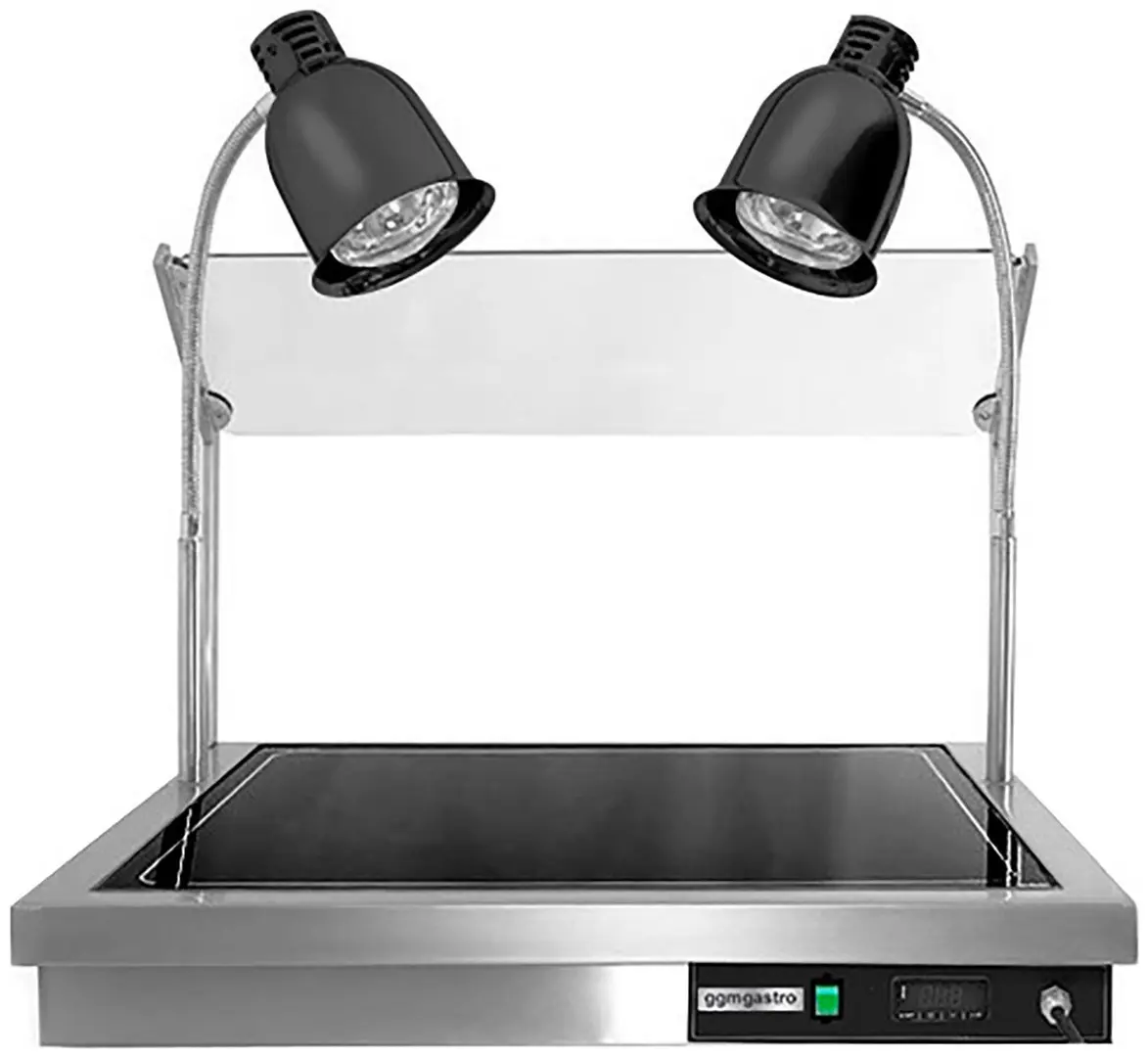 Incalzitor pentru preparate cu lampe calde GGM Gastro WPE2 (Inox/Black)