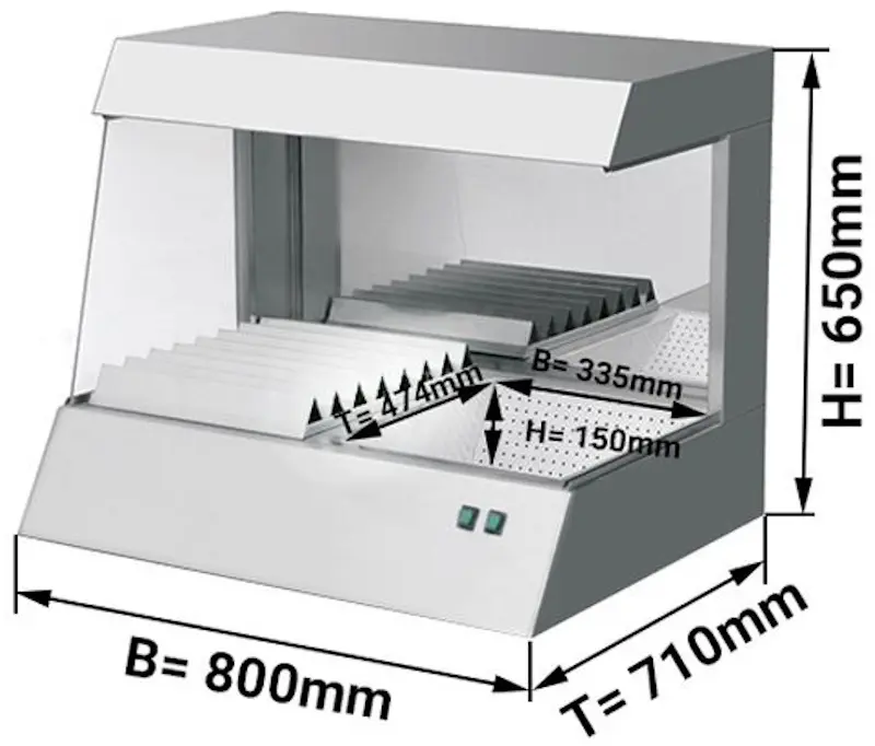 Incalzitor de cartofi prajiti GGM Gastro BWK80 (Inox) - 7