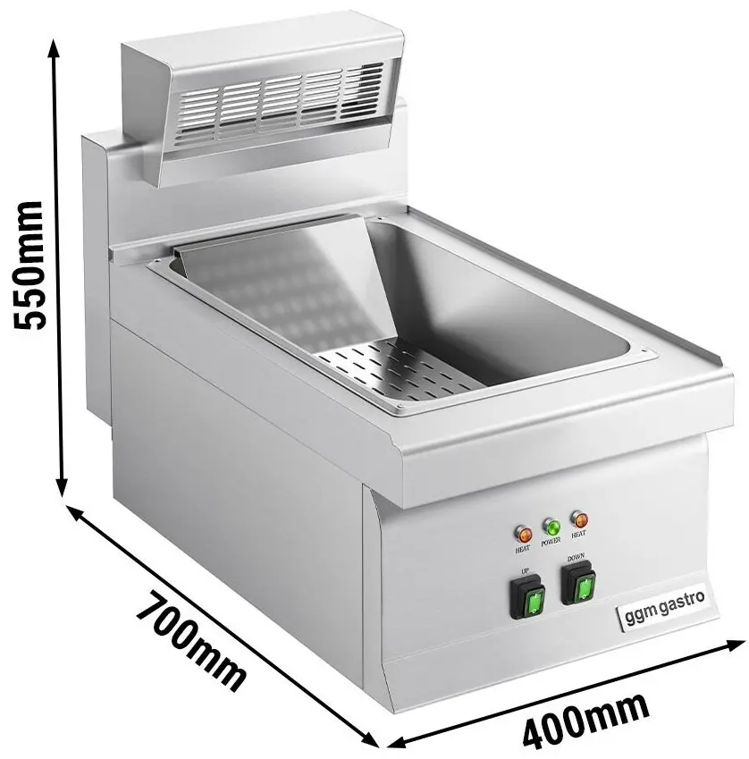 Incalzitor de cartofi prajiti GGM Gastro FWK400-EN (Inox) - 9