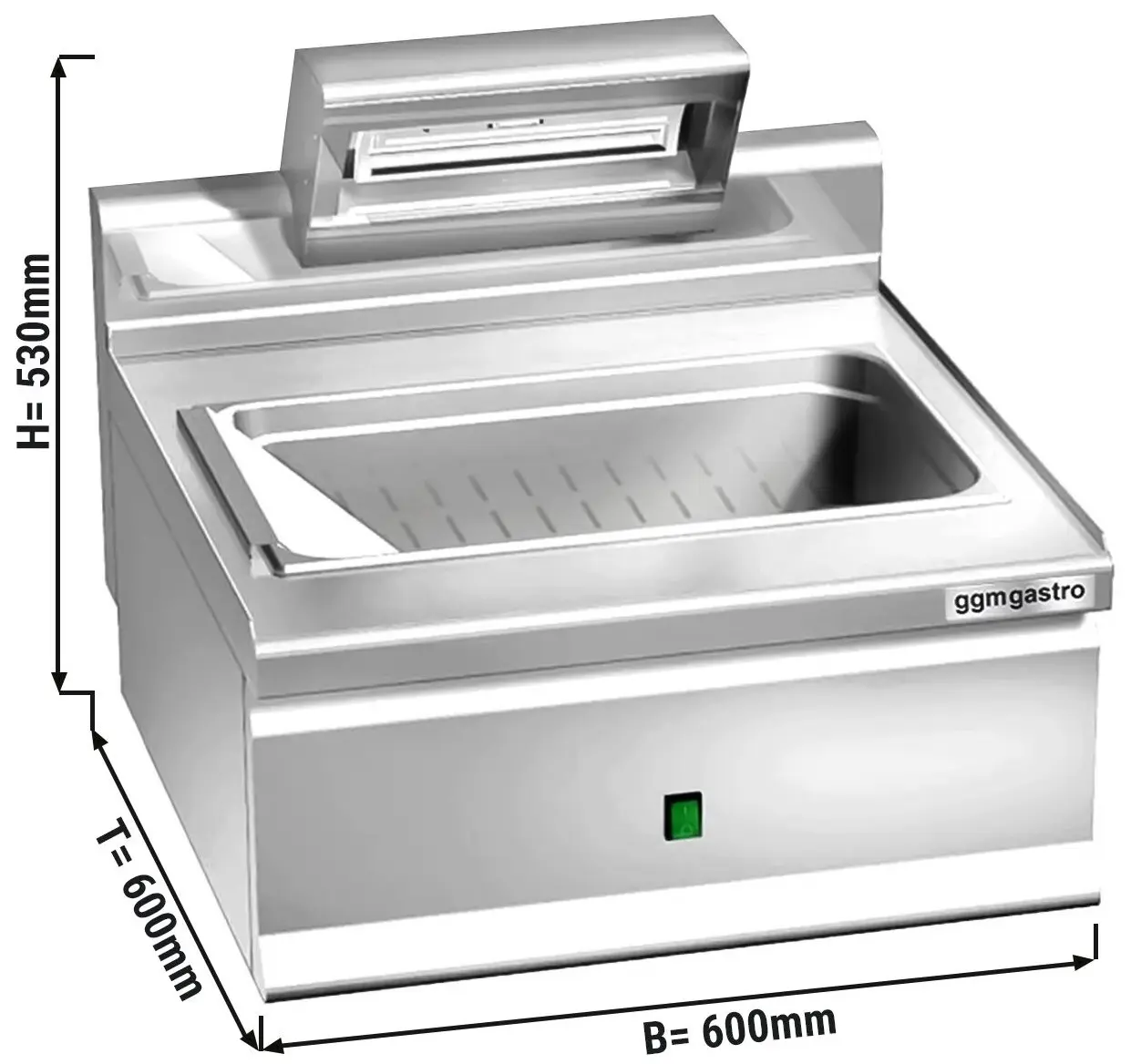 Incalzitor pentru cartofi prajiti GGM Gastro WB663 (Inox) - 2