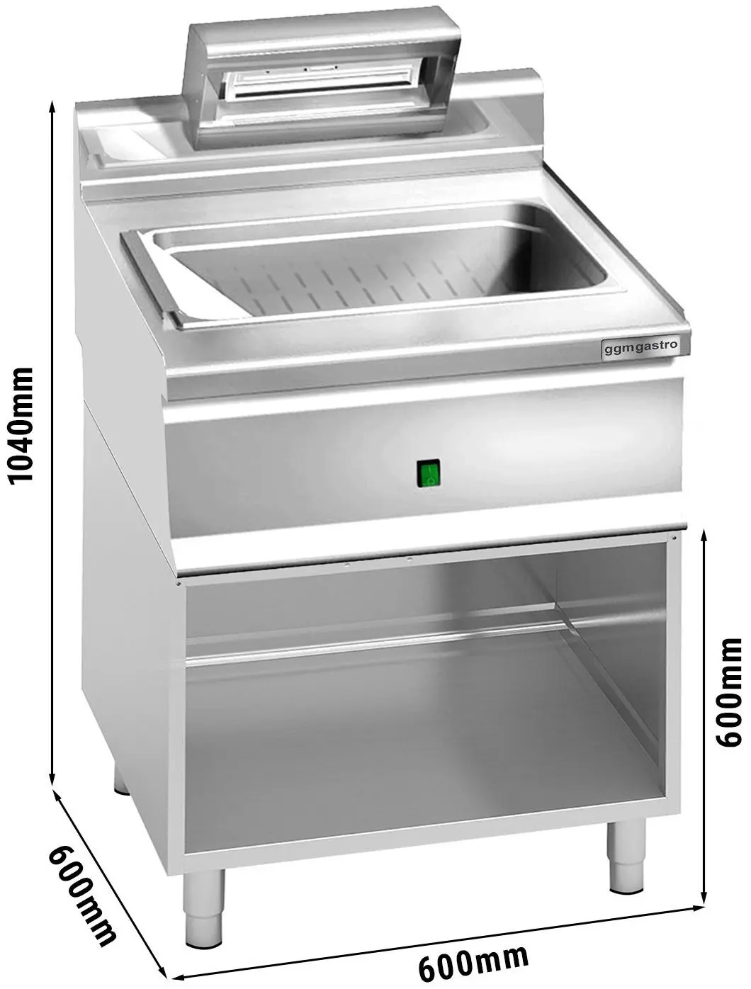 Incalzitor pentru cartofi prajiti GGM Gastro WB663#SET (Inox) - 2