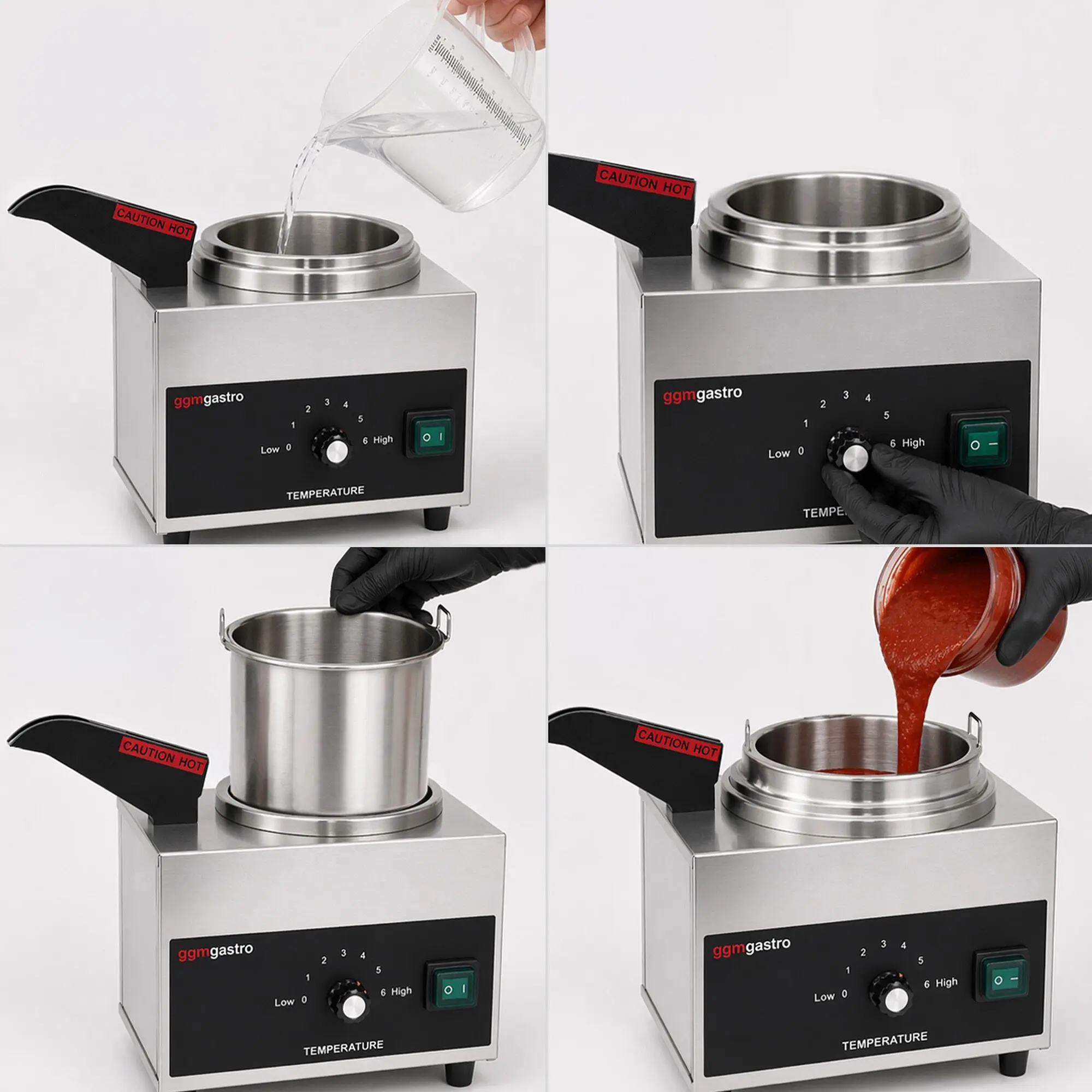 Подогреватель соуса GGM Gastro KWFR (Inox/Black) - 9