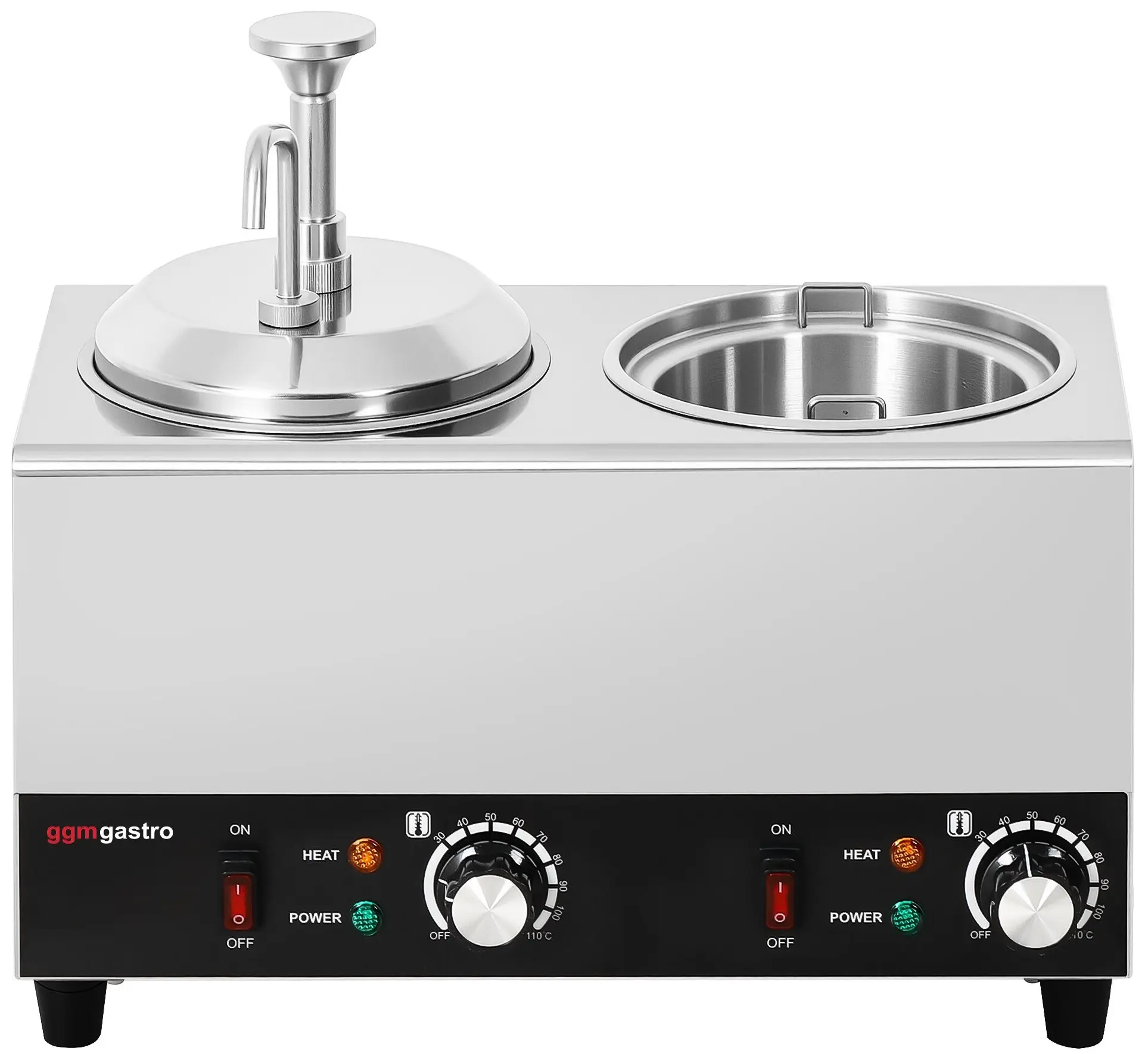 Incalzitor de sosuri cu dozator GGM Gastro SWM2 (Inox/Black) - 2