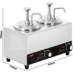 Incalzitor de sosuri cu dozator GGM Gastro SWM2 (Inox/Black) Thumb