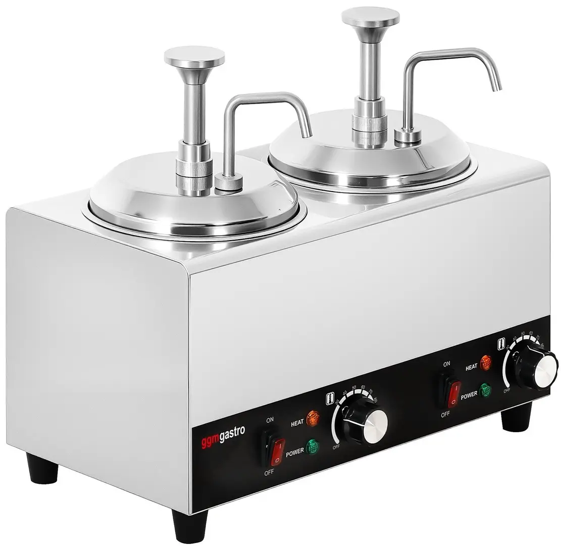 Incalzitor de sosuri cu dozator GGM Gastro SWM2 (Inox/Black)