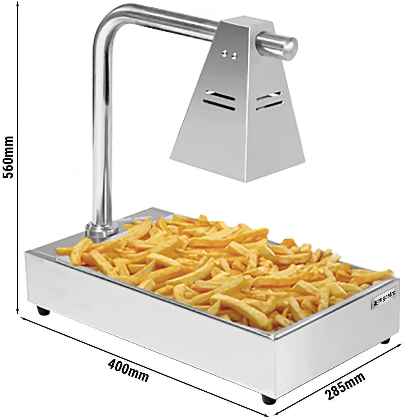 Lampa de mentinere la cald GGM Gastro WBK366-1 (Inox) - 12