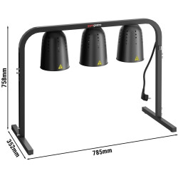 Lampa de mentinere la cald GGM Gastro WLBV3 (Black) Thumb