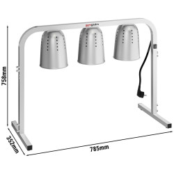 Lampa de mentinere la cald GGM Gastro WLSV3 (Inox) Thumb