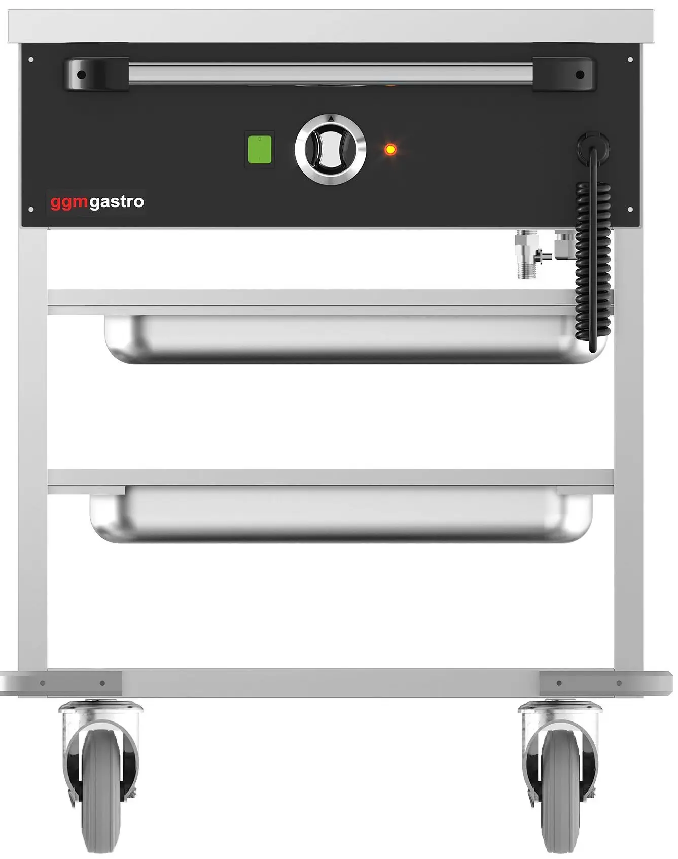 Тепловая тележка GGM Gastro TWBK100 (Inox/Black) - 2