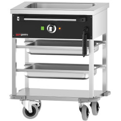 Тепловая тележка GGM Gastro TWBK100 (Inox/Black) Thumb