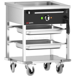 Тепловая тележка GGM Gastro TWBK100 (Inox/Black)
