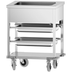 Тепловая тележка GGM Gastro TWBK100 (Inox/Black) Thumb