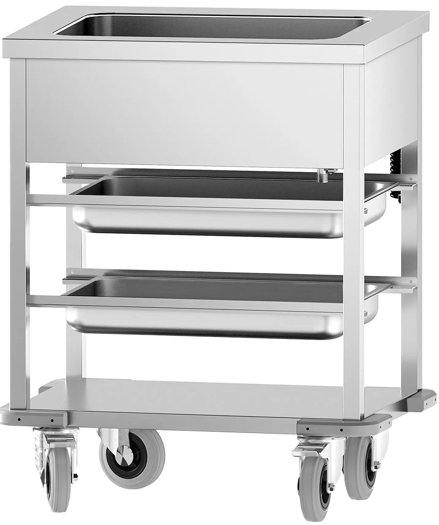 Тепловая тележка GGM Gastro TWBK100 (Inox/Black) - 4