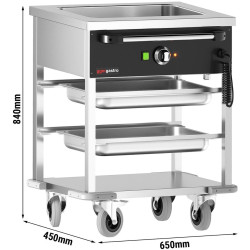 Тепловая тележка GGM Gastro TWBK100 (Inox/Black) Thumb
