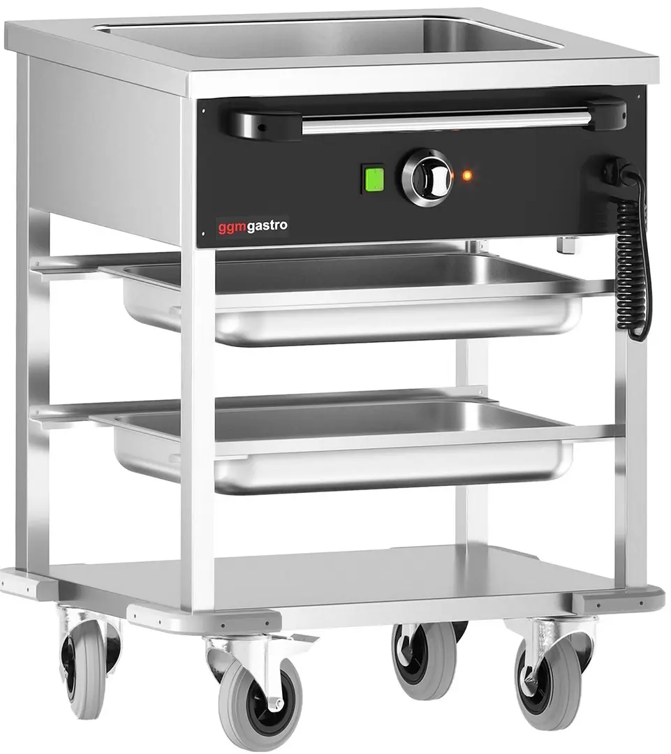 Тепловая тележка GGM Gastro TWBK100 (Inox/Black)