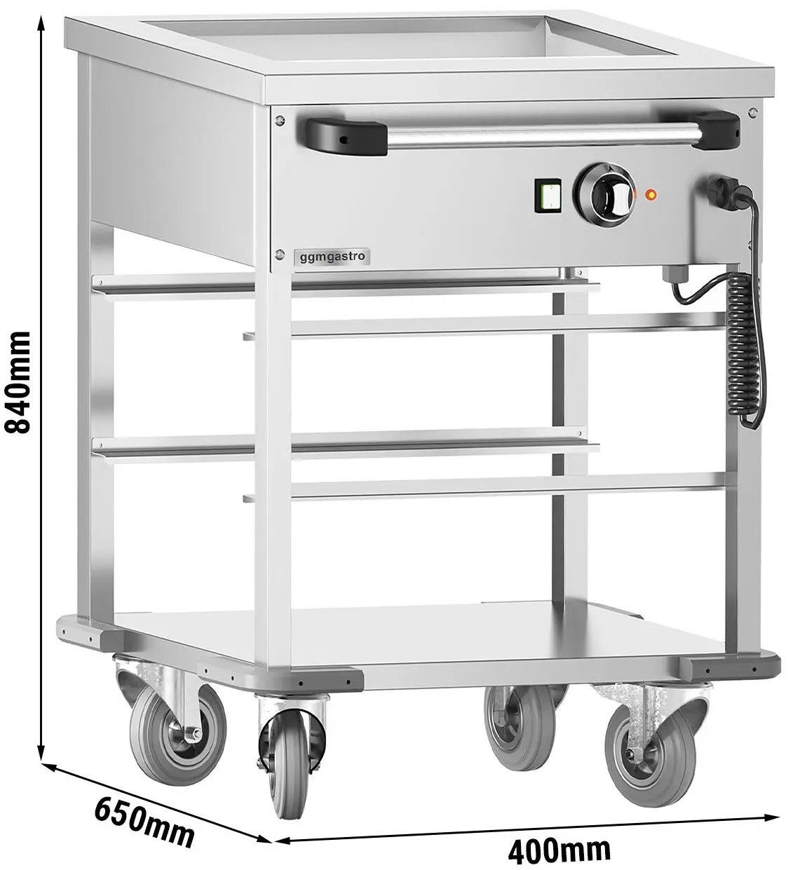 Тепловая тележка GGM Gastro TWBK140 (Inox) - 9