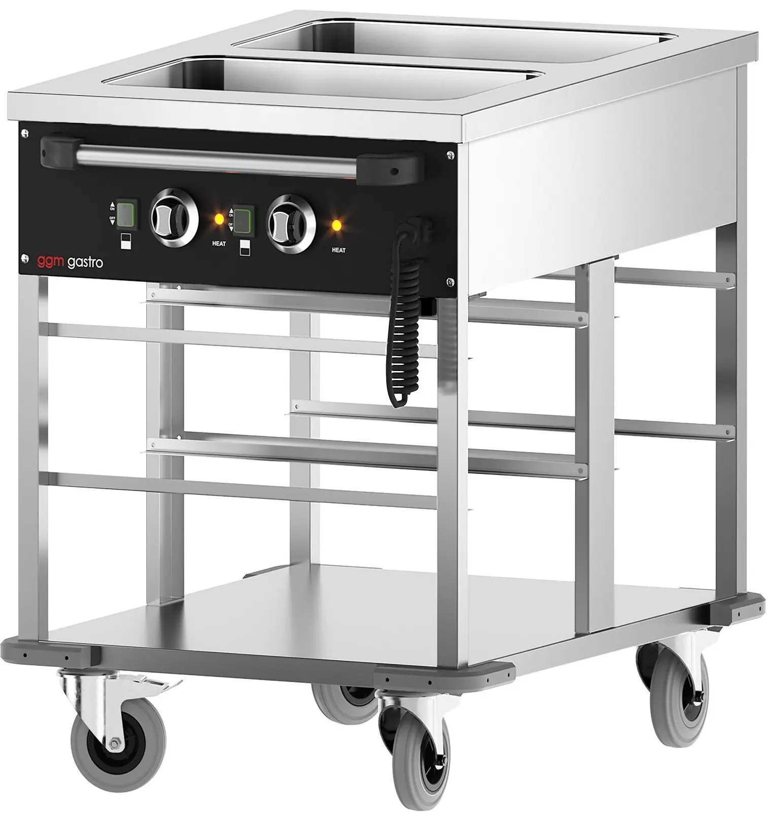 Carucior cald GGM Gastro TWBK200 (Inox/Black) - 3
