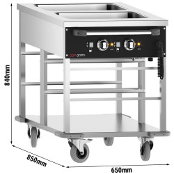 Carucior cald GGM Gastro TWBK200 (Inox/Black) Thumb