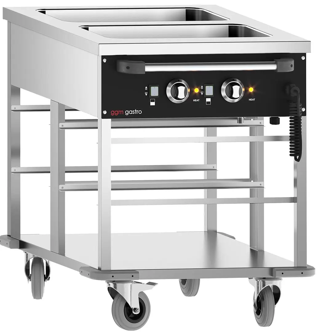 Carucior cald GGM Gastro TWBK200 (Inox/Black)