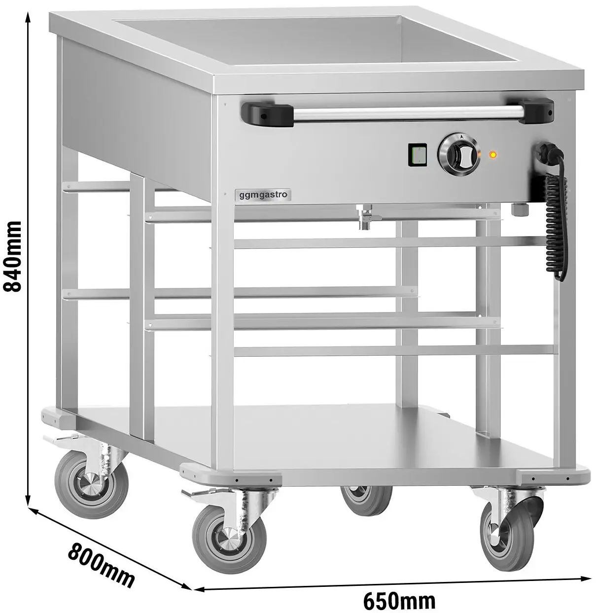 Тепловая тележка GGM Gastro TWBK280 (Inox) - 8