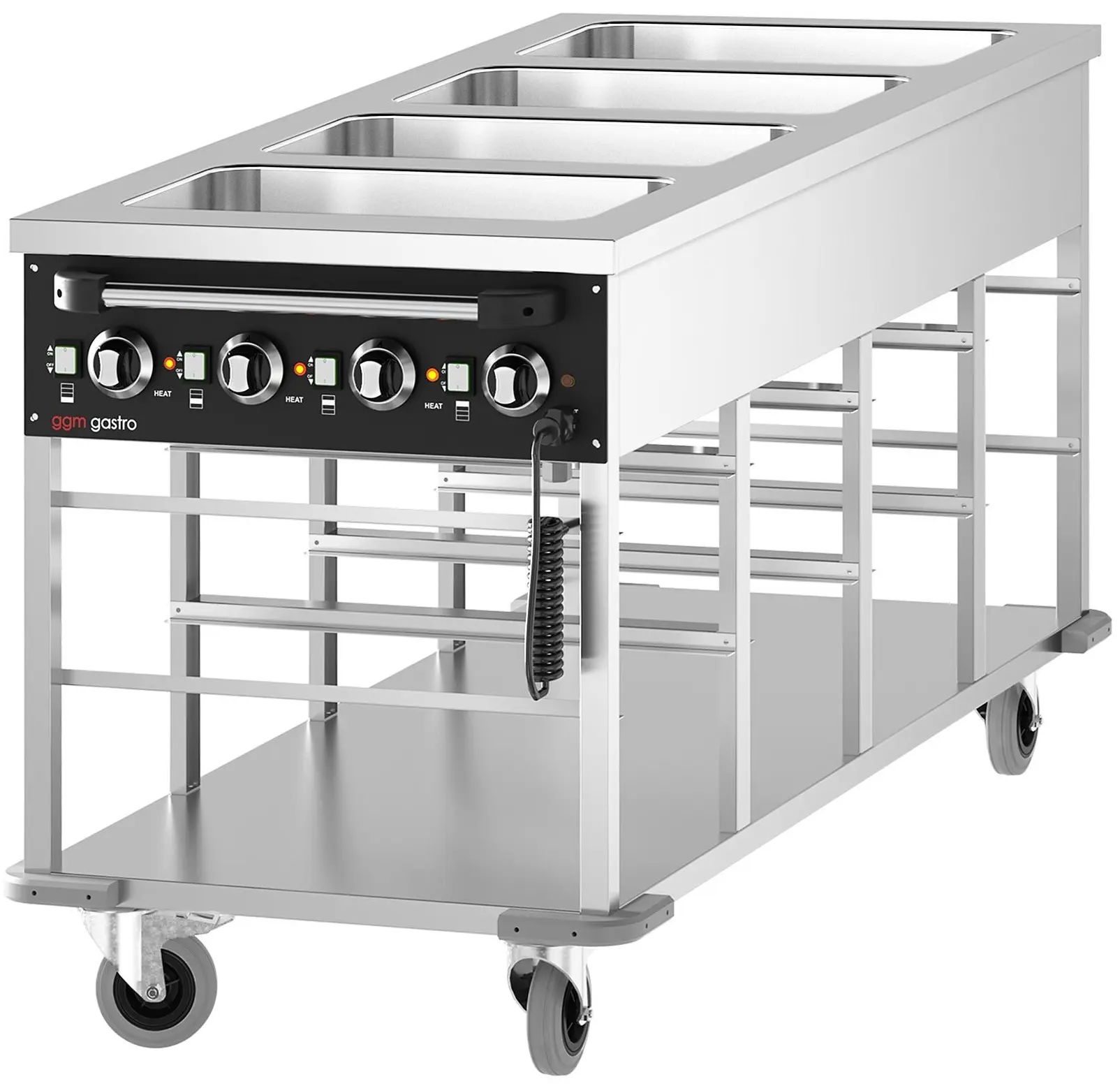 Carucior cald GGM Gastro TWBK400 (Inox/Black) - 3