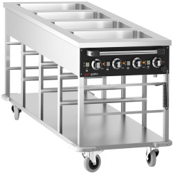 Тепловая тележка GGM Gastro TWBK400 (Inox/Black)