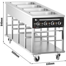 Carucior cald GGM Gastro TWBK400 (Inox/Black) Thumb