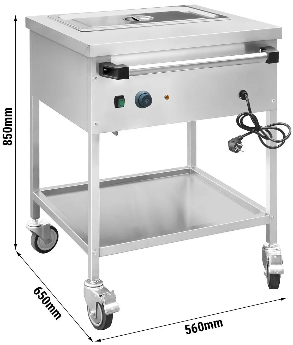 Тепловая тележка GGM Gastro TWK1756 (Inox) - 8