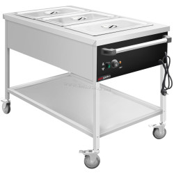 Тепловая тележка GGM Gastro TWK1760 (Inox/Black)