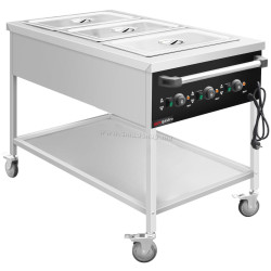 Тепловая тележка GGM Gastro TWK1760TD (Inox/Black)
