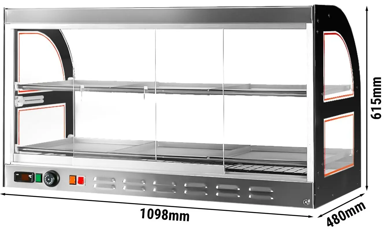 Vitrina calda de pui GGM Gastro ATSM615 (Inox) - 6