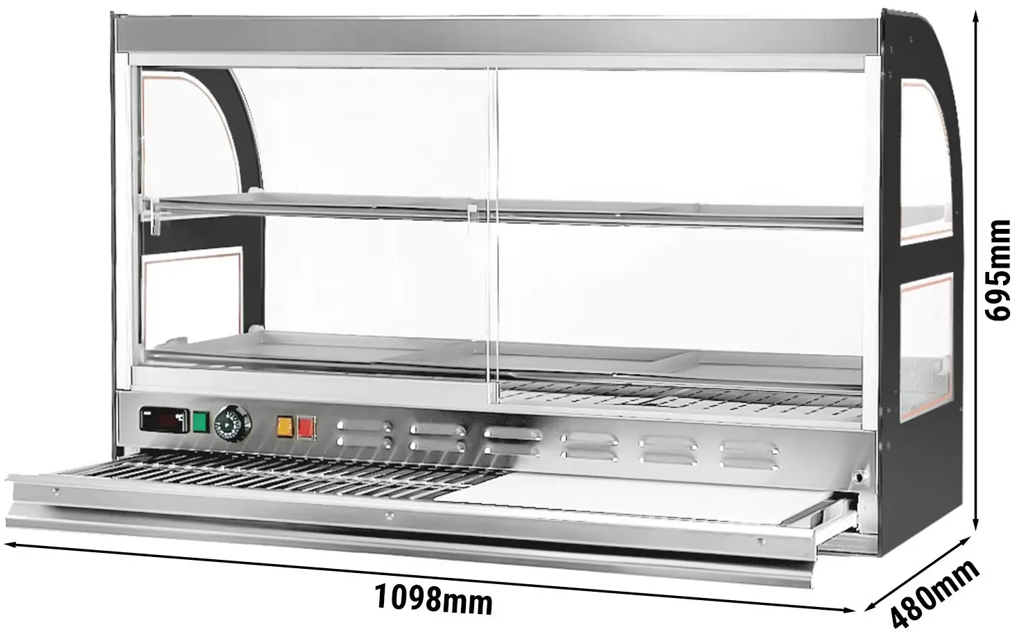 Vitrina calda de pui GGM Gastro ATSM695 (Inox) - 7