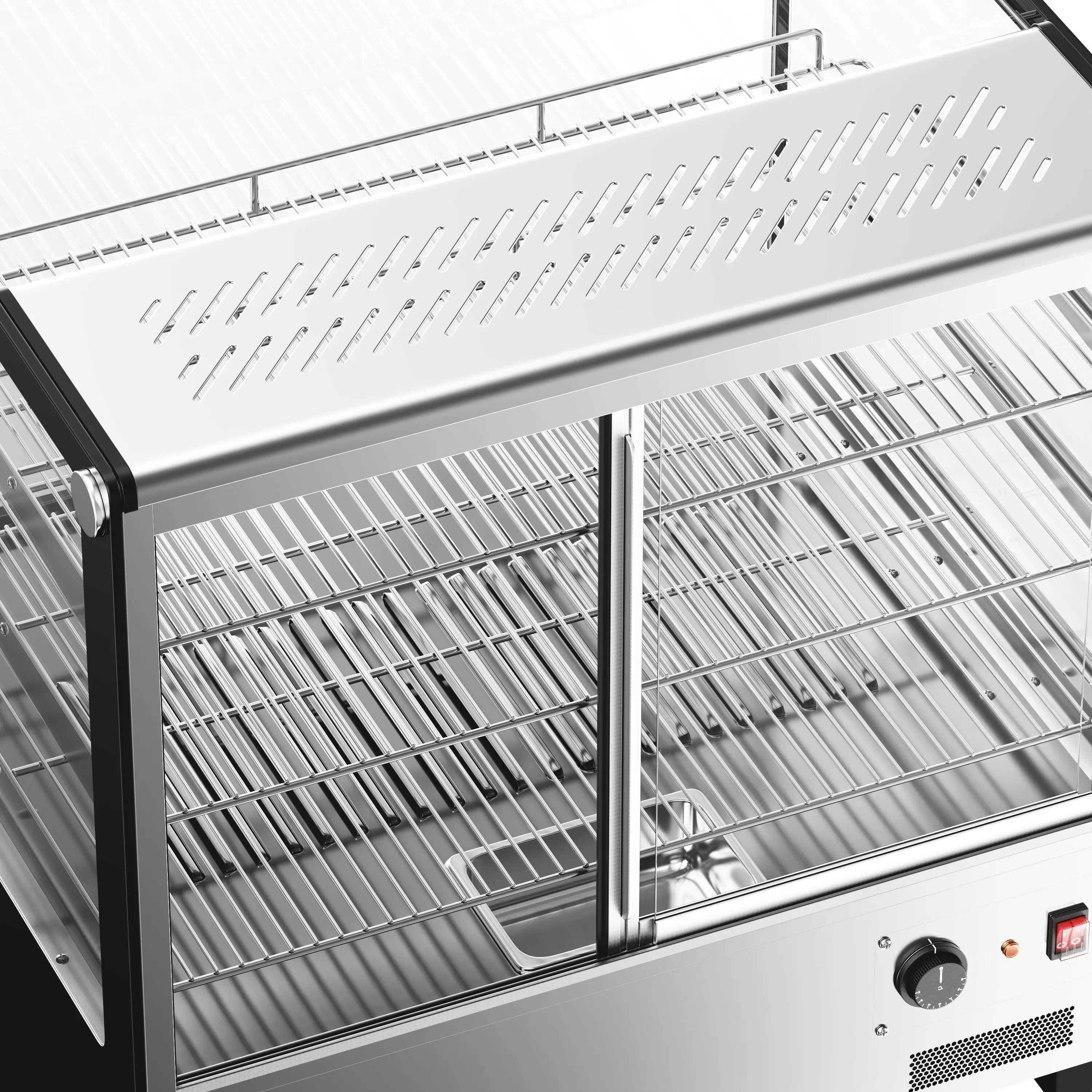 Тепловая витрина GGM Gastro THVNR120 (Inox/Black) - 6