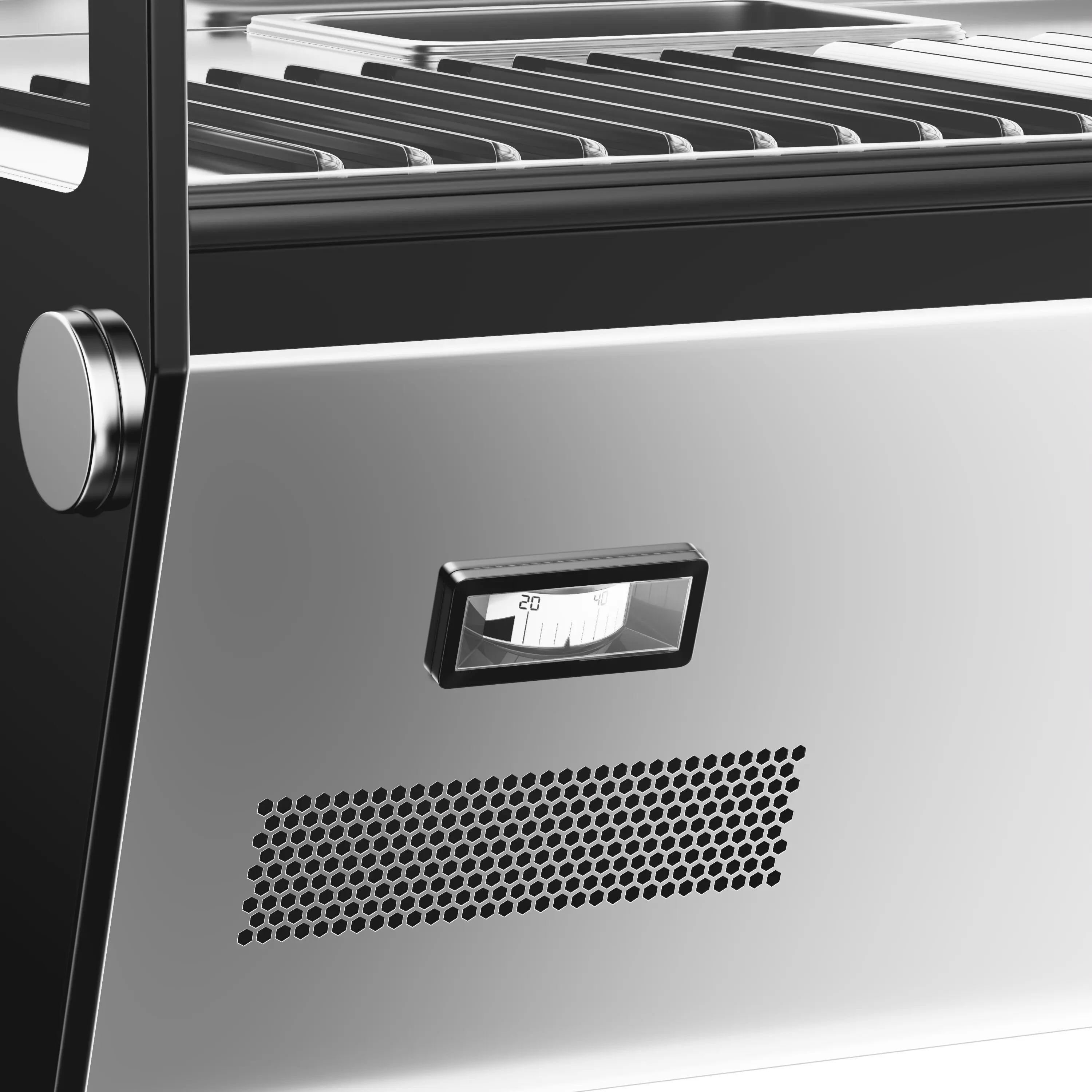 Тепловая витрина GGM Gastro THVNR160 (Inox/Black) - 9