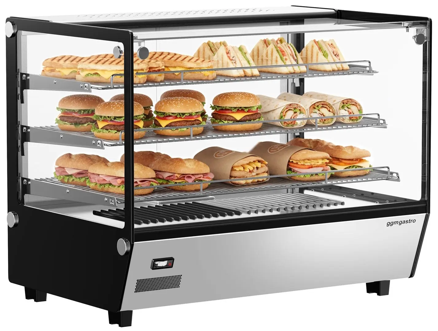 Тепловая витрина GGM Gastro THVNR160 (Inox/Black)