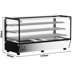 Тепловая витрина GGM Gastro THVNR200 (Inox/Black) Thumb