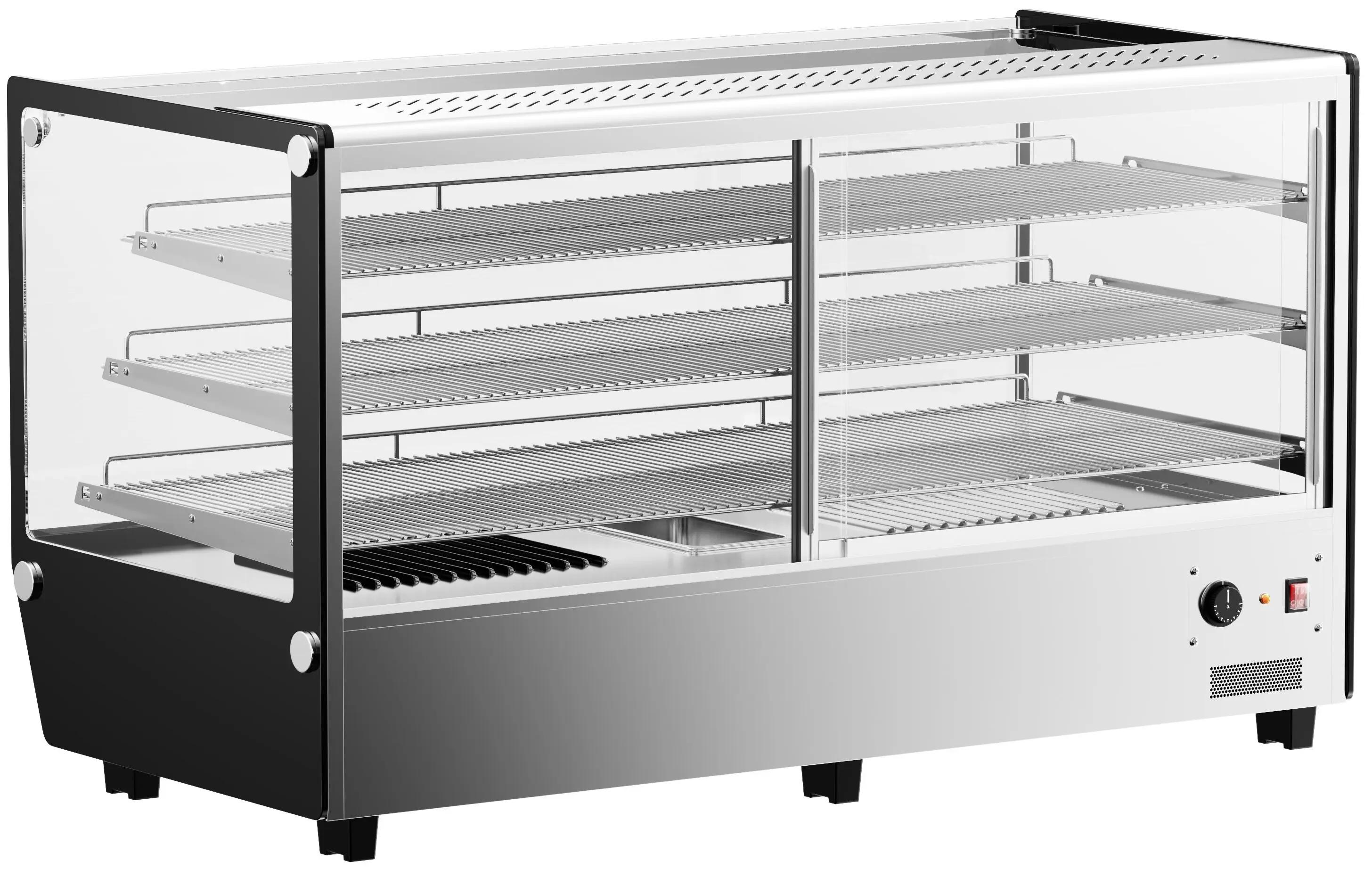 Тепловая витрина GGM Gastro THVNR200 (Inox/Black) - 4