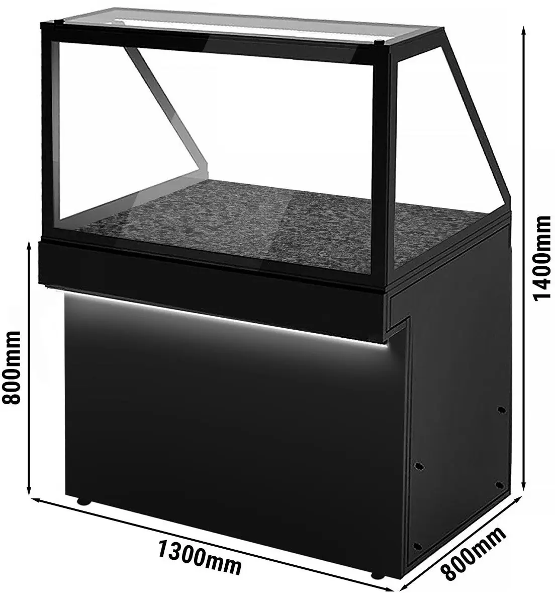Тепловая витрина GGM Gastro Toronto WHVA138 (Black) - 8