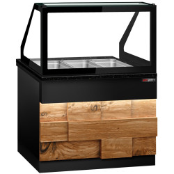 Vitrina calda GGM Gastro Toronto WVE125D (Black/Natural) Thumb