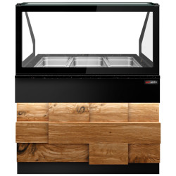 Vitrina calda GGM Gastro Toronto WVE125D (Black/Natural) Thumb
