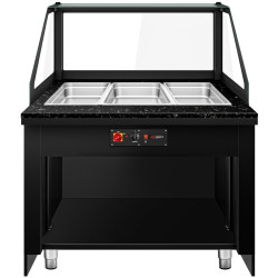 Vitrina calda GGM Gastro Toronto WVE125D (Black/Natural) Thumb