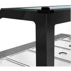 Vitrina calda GGM Gastro Toronto WVE125D (Black/Natural) Thumb