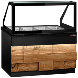 Vitrina calda GGM Gastro Toronto WVE150D (Black/Natural) Thumb