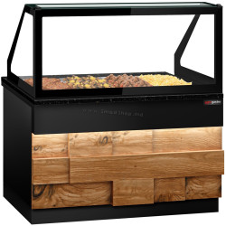Тепловая витрина GGM Gastro Toronto WVE150D (Black/Natural)