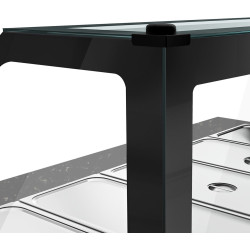 Vitrina calda GGM Gastro Toronto WVE150D (Black/Natural) Thumb