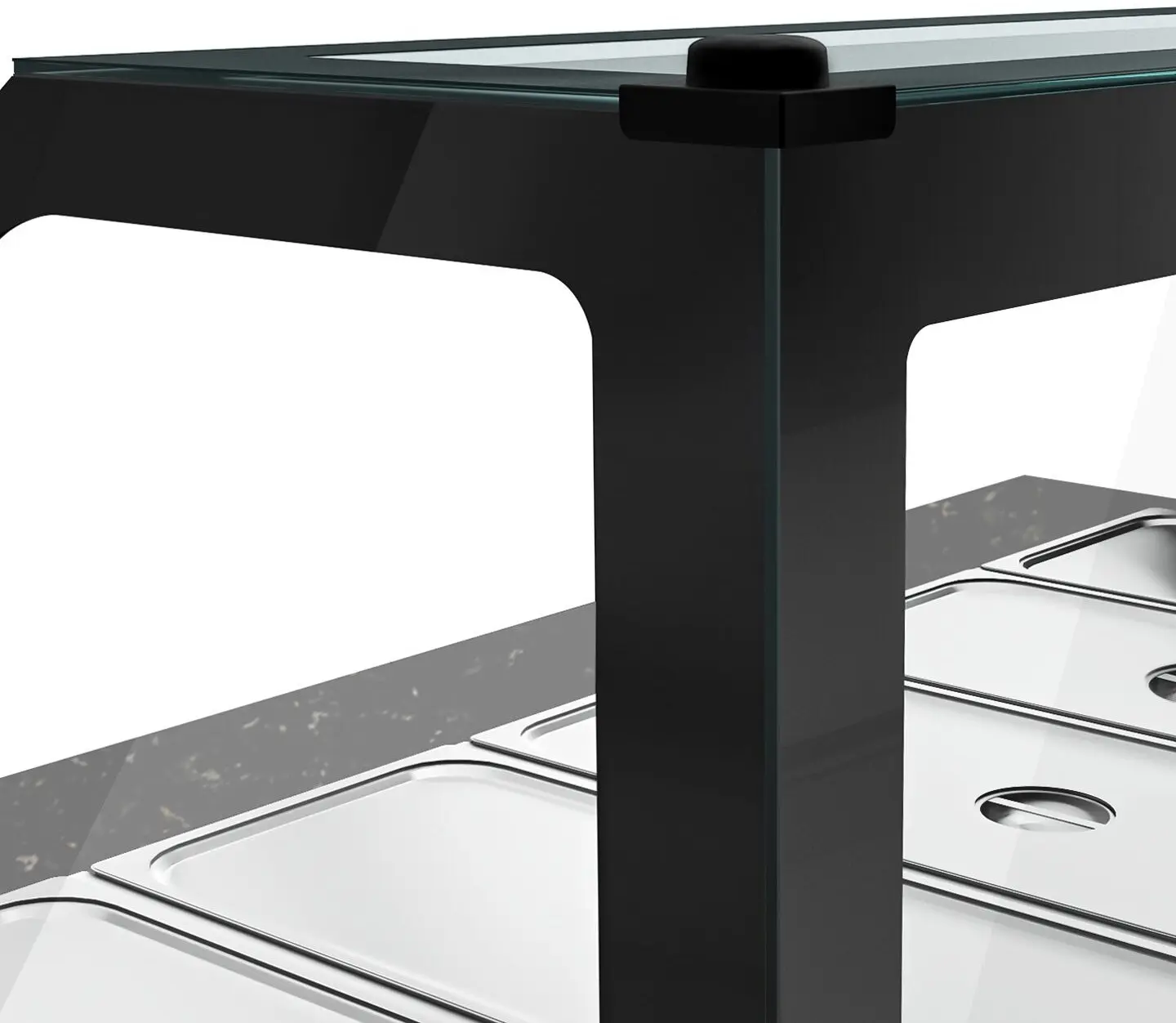 Vitrina calda GGM Gastro Toronto WVE150D (Black/Natural) - 5