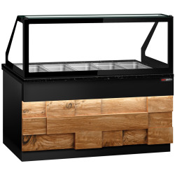 Тепловая витрина GGM Gastro Toronto WVE180D (Black/Natural) Thumb
