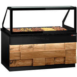 Тепловая витрина GGM Gastro Toronto WVE180D (Black/Natural)